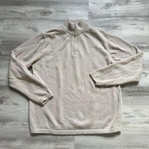 L.L. Bean Men's Light Tan Zip-Up Sweater